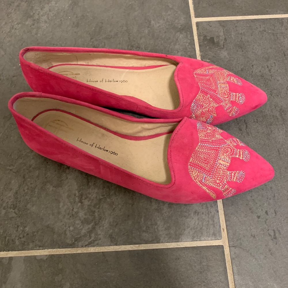 Pink Suede Flats - Picture 2 of 5